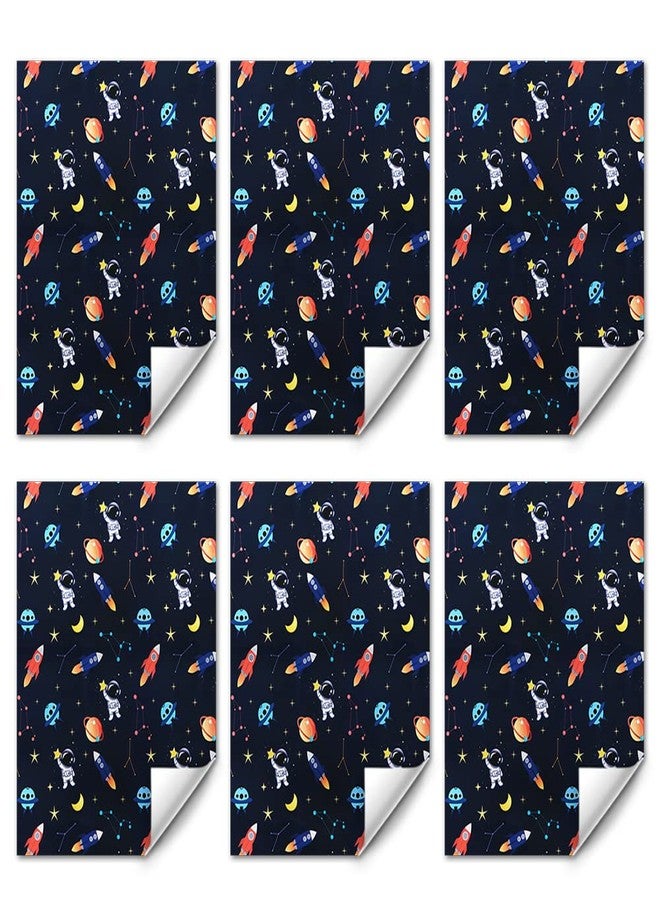 Geluode Birthday Wrapping Paper for Kids Boys Girls Space Lover, Outer Space Wrapping Paper for Birthday Baby Shower Kindergarten Party, 6 Sheets Folded Flat 20x28 Inches Per Sheet - Image 3